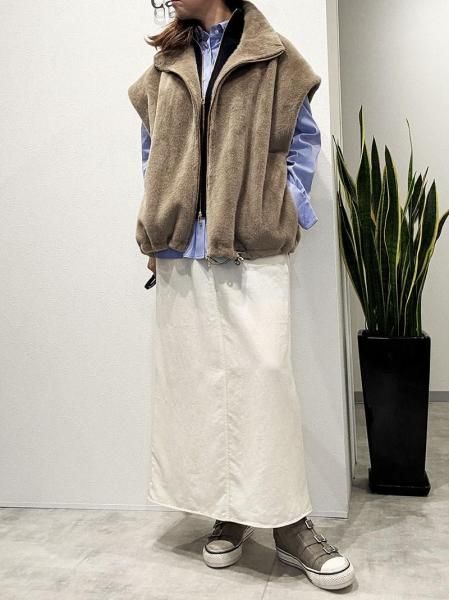 スタンドカラーファーダブルジップベスト | MICA&DEAL - Carry