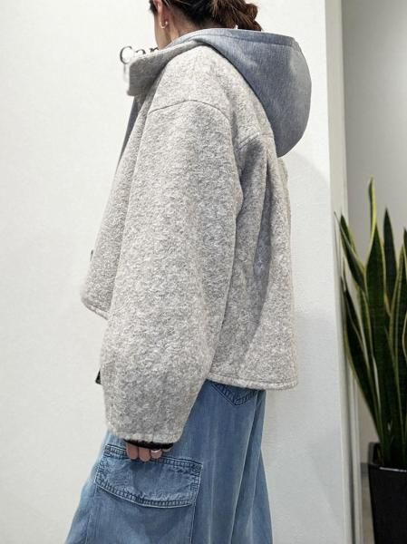 ウーレットウェーブショートブルゾン | 日本製 - Carry On ONLINE STORE