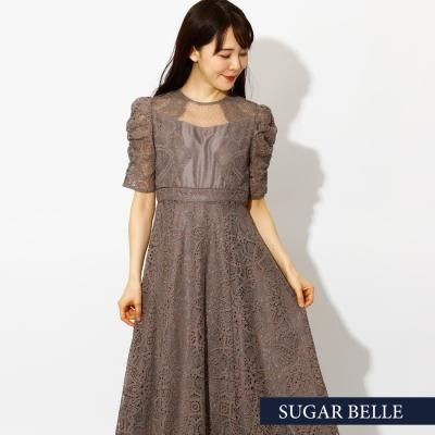 可愛いレースとボリューム感あるシルエットのパーティードレス