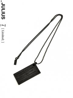 JULIUS LIMITED Leather Dog Tag Necklace