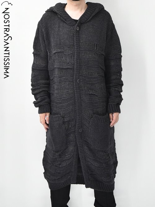 WINTER SALE セール　NostraSantissima[ノストラサンティッシマ]Long Hooded Knit Coat M02 /  GORDINI
