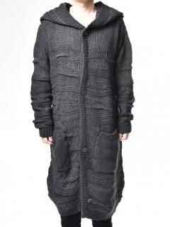 NostraSantissima Long Hooded Knit Coat<img class='new_mark_img2' src='https://img.shop-pro.jp/img/new/icons38.gif' style='border:none;display:inline;margin:0px;padding:0px;width:auto;' />