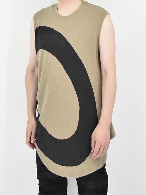 JULIUS[ユリウス] / GORDINI SLEEVELESS PRINT CUT&SEWN -SAND