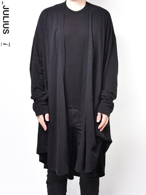 JULIUS[ユリウス] LONG CARDIGAN -BLACK- ロングカーディガン 697CUM12