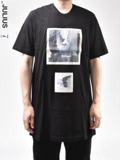 JULIUS SHORT SLEEVE PRINT T SHIRT -BLACK-