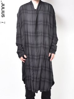 JULIUS FLANNEL GOWN SHIRT -CH x BK-