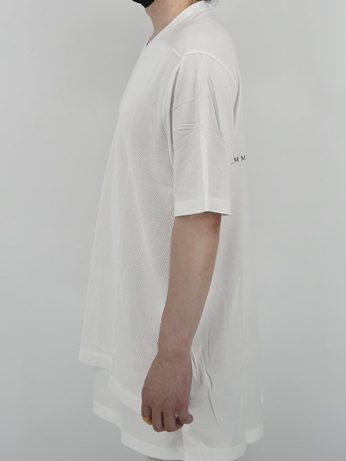 JULIUS[ユリウス] FRONT MESH LAYER T-SHIRT -WHITE- フロントメッシュレイヤーTシャツ 707CUM8 /  GORDINI 大阪