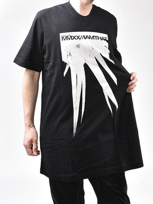 未使用級✨NILøSニルズ FEAR IS YOUR ENEMY ロンT黒3 NILøS[ニルズ] Spike Print T-Shirt 720CPM8 / GORDINI