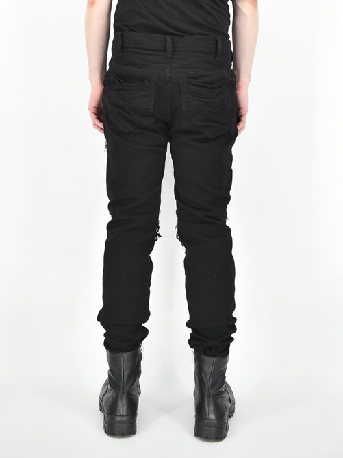 JULIUS[ユリウス] / GORDINI 737PAM26-BK CRASH DENIM PANTS クラッシュデニムパンツ / GORDINI  大阪 JULIUS 通販