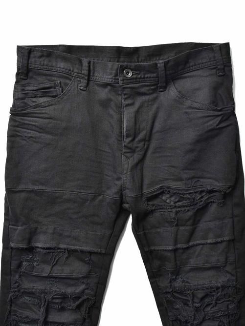 JULIUS[ユリウス] / GORDINI 737PAM26-BK CRASH DENIM PANTS