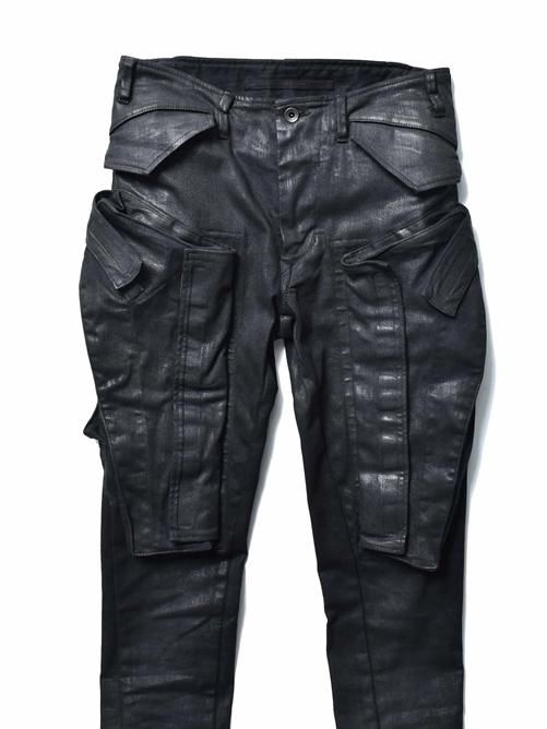 ユリウス バーティカルガスマスクカーゴパンツ スキニー デニムパンツ JULIUS[ユリウス] / GORDINI GAS MASK TROUSERS ガスマスク