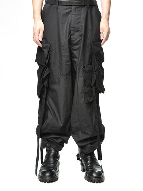 JULIUS Fright Cargo Pantsユリウス　フライトカーゴパンツ ユリウス JULIUS Cotton Nylon Twill Multi Pocket Wide Cargo