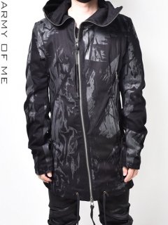 ARMY OF ME Closs Back Paneled Hooded Jacket