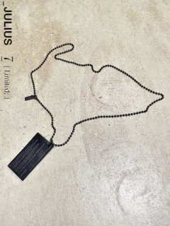 _JULIUS LIMITED LEATHER DOG TAG NECKLACE