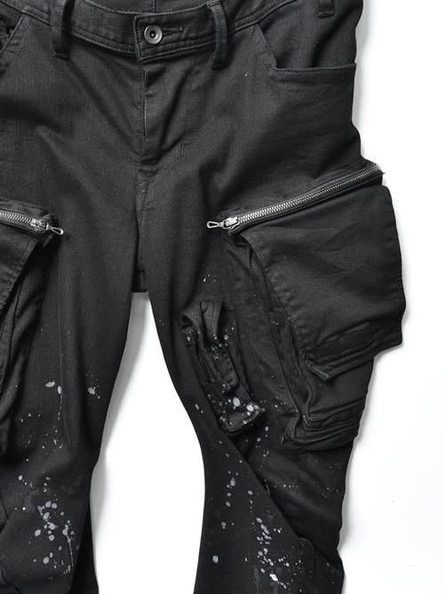 ★短期出品★ユリウス★julius★オーバーサイズ★デニム★ JULIUS(ユリウス) 8oz STRECH DENIM裾ジップデニムパンツ