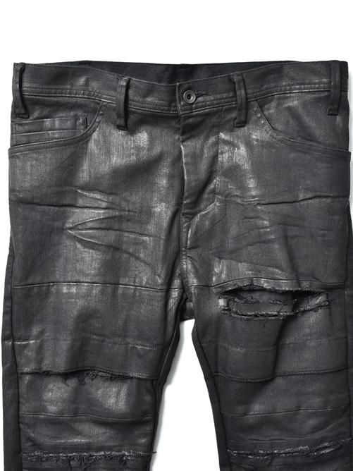 JULIUS[ユリウス] / GORDINI COATING DENIM CRUSH SKINNY PANTS
