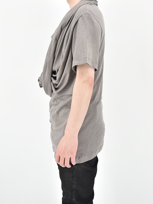 JULIUS[ユリウス] / _JULIUS 819CUM5 HOOP NECK CUT&SEWN -GRAY-フープ