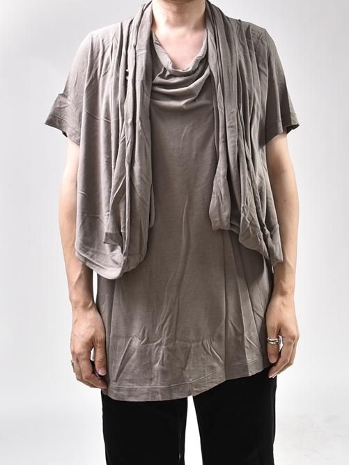 JULIUS[ユリウス] / GORDINI 819CUM5 HOOP NECK CUT&SEWN -GRAY