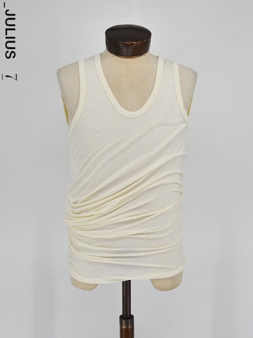 JULIUS[ユリウス] / _JULIUS SHIRRING TANK TOP シャーリングタンクトップ 267CUM17 / GORDINI 大阪