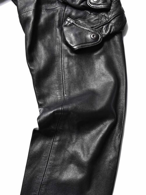 JULIUS[ユリウス] / GORDINI / LEATHER GAS MASK CARGO PANTS