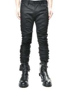 JULIUS DENIM INDIRECT SKINNY PANTS -BLACK-