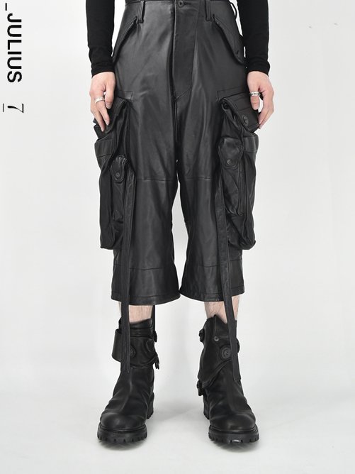 JULIUS[ユリウス] / GORDINI / 859PAM7 LEATHER GAS MASK SHORT PANTS レザーガスマスク ショートパンツ / GORDINI 大阪 JULIUS 通販