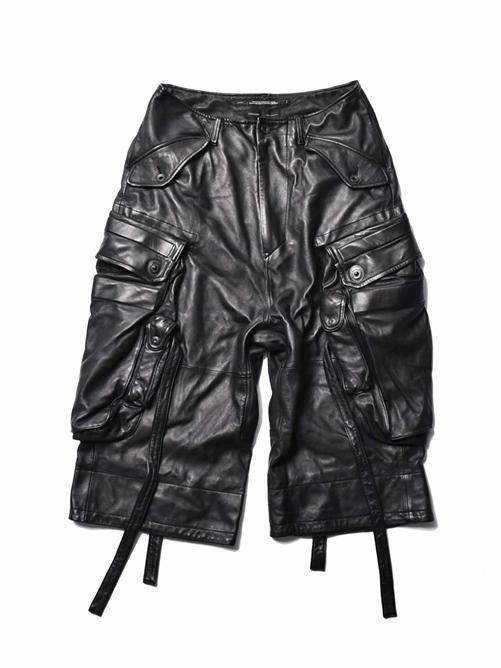 JULIUS[ユリウス] / GORDINI / 859PAM7 LEATHER GAS MASK SHORT PANTS