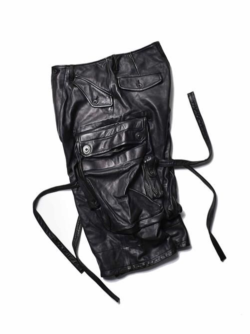 JULIUS[ユリウス] / GORDINI / 859PAM7 LEATHER GAS MASK SHORT PANTS