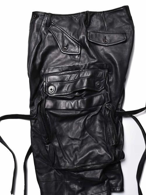 JULIUS[ユリウス] / GORDINI / 859PAM7 LEATHER GAS MASK SHORT PANTS