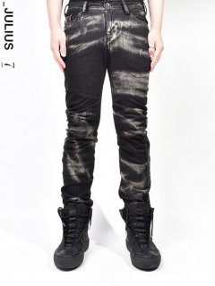 JULIUS Bleached Slim Denim Wash Pants