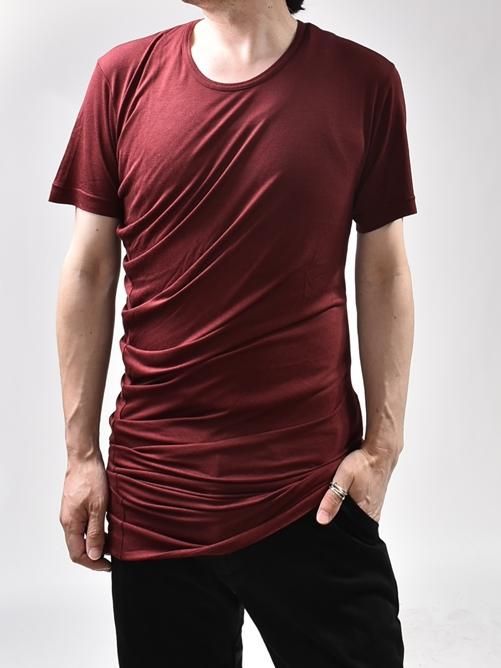 ユリウス　JULIUS 定番　変形　ロング　Tシャツ　半袖　シルク 180988178_o6.jpg?