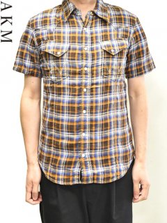 AKM×WRANGLER Check Western Shirt S/S<img class='new_mark_img2' src='https://img.shop-pro.jp/img/new/icons38.gif' style='border:none;display:inline;margin:0px;padding:0px;width:auto;' />