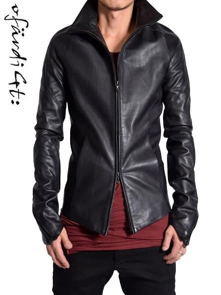 SALE セール OfärdiGt: Overstitched Leather Jacket | カーフ