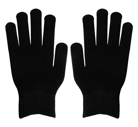 ダブルリブ手袋（男女兼用サイズ） 黒 | グローブファクトリーストア