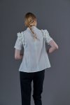 <img class='new_mark_img1' src='https://img.shop-pro.jp/img/new/icons8.gif' style='border:none;display:inline;margin:0px;padding:0px;width:auto;' />FRILL HALF SLEEVE BLOUSE