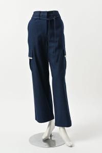 Pearl Drop Denim Cargo Pants