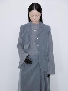 Tailored Peplum Gilet(herring bone)