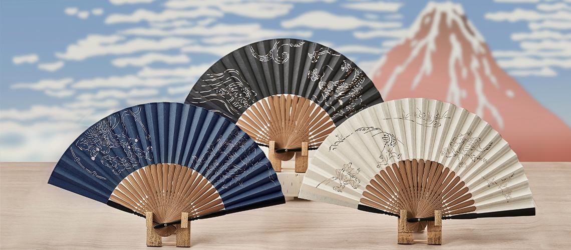 ここん［グレー］【婦人扇子】 - 京扇子の老舗｜ギフト 扇子の山二