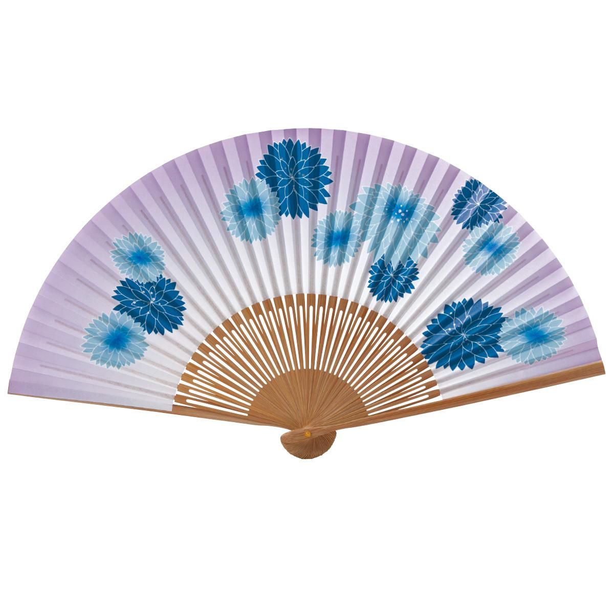 週末特別価格！新品未使用品未開封sukuhome oasis 菊［青］【婦人紙扇子】 - 京扇子の老舗｜ギフト 扇子の山二
