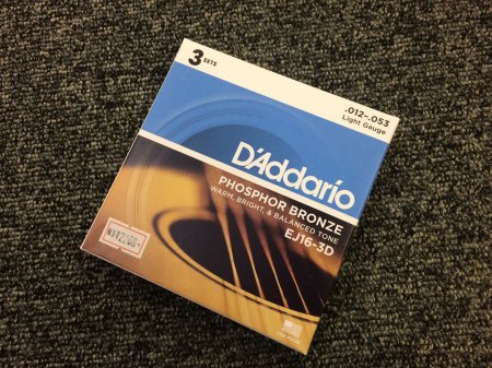 DADDARIO（ダダリオ）EJ16-3D / 3セットパック PHOSPHER BRONZE LIGHT For Acoustic Guitar  日本全国送料無料！ - Sunshine Guitar （サンシャインギター）- 奈良市のギターレッスン、販売、買取、修理はおまかせください