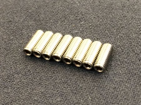 Stainless Saddle Height Screws Set For Bass (8) / ベース 弦高