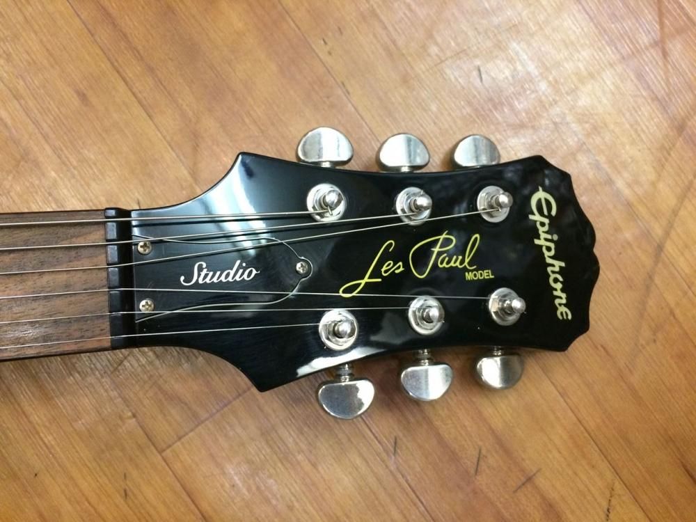 中古品 Epiphone Les Paul Studio Ebony - Sunshine Guitar  奈良市・生駒市でのギターのレッスン・販売・買取・修理のご相談は サンシャインギターへ♪無料体験レッスンやってます♪