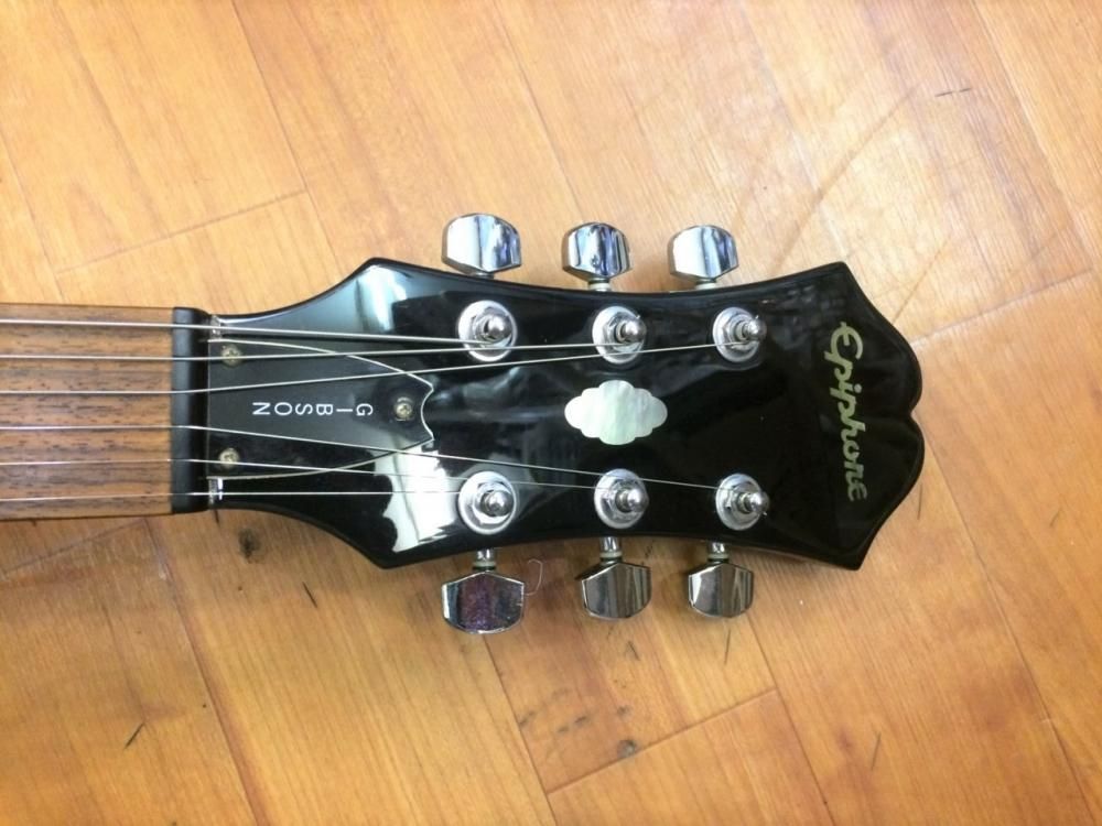 中古品 Epiphone Dot Ebony w/Hard Case - Sunshine Guitar 