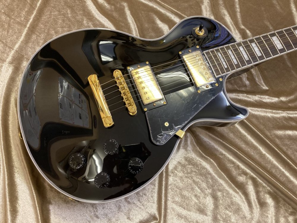 Blitz by AriaproⅡ BLP-CST BK -Les Paul Custom Type Black- - Sunshine Guitar  （サンシャインギター）- 奈良市のギターレッスン、販売、買取、修理はおまかせください