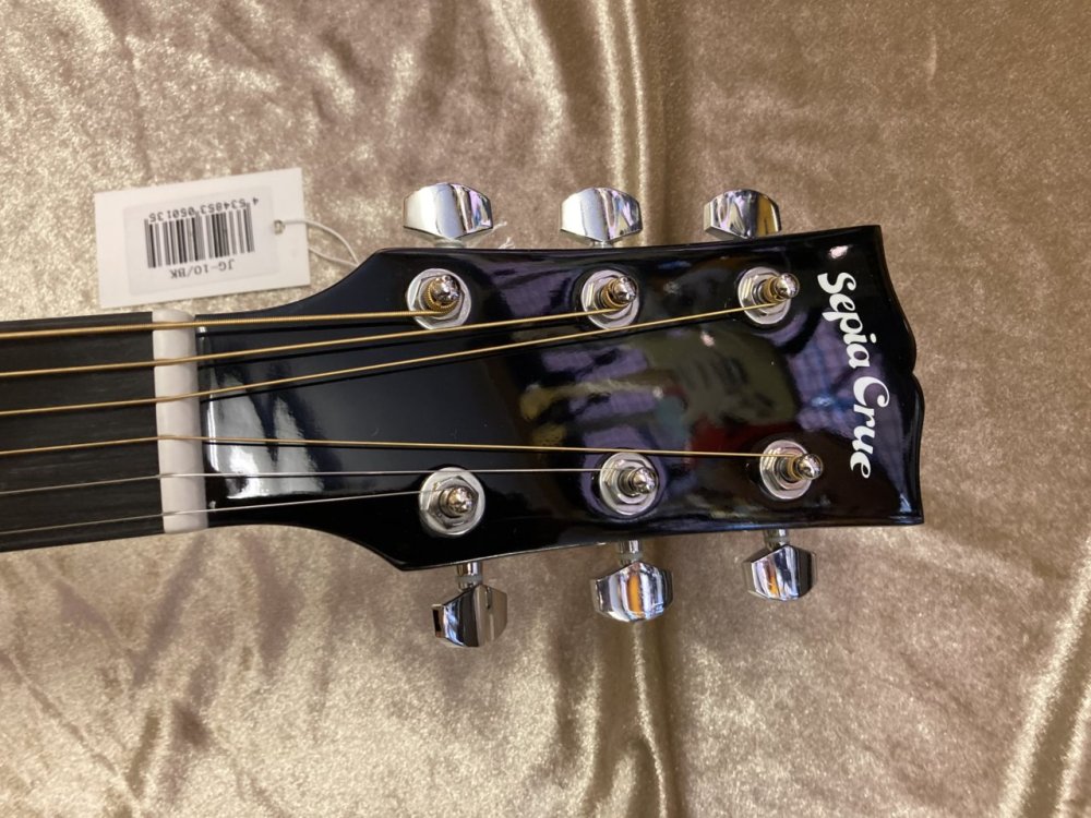 Sepia Crue JG-10 BLK アコースティックギター ＆ 6点セット（チューナー、カポ、ピック、弦、ワインダー、ソフトケース） -  Sunshine Guitar （サンシャインギター）- 奈良市のギターレッスン、販売、買取、修理はおまかせください