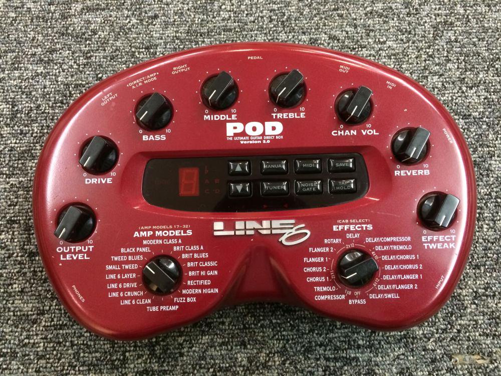 中古品 LINE 6 POD version2.0 アンプシミュレーター - 奈良市のギター