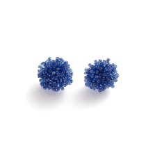TINY FUNKY EARRING CLEAR BLUE