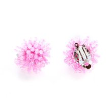 TINY FUNKY EARRING CLEAR PINK