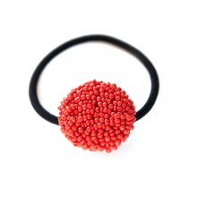 HAIR RUBBER ORB RED
