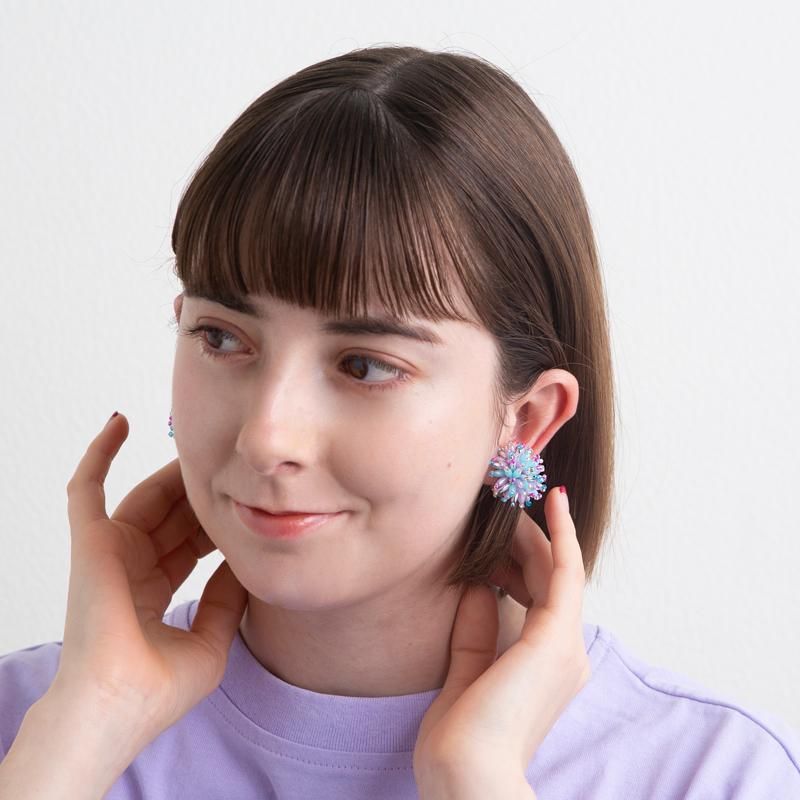 NOVA EARRING MIX AMETHYST BLUE - designsix ONLINE SHOP